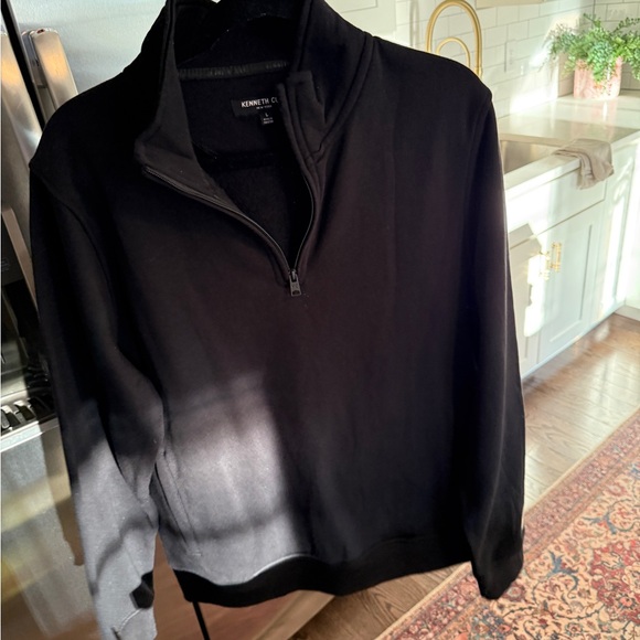 Kenneth Cole Men's Black Sweater quarter zip - Picture 7 of 11